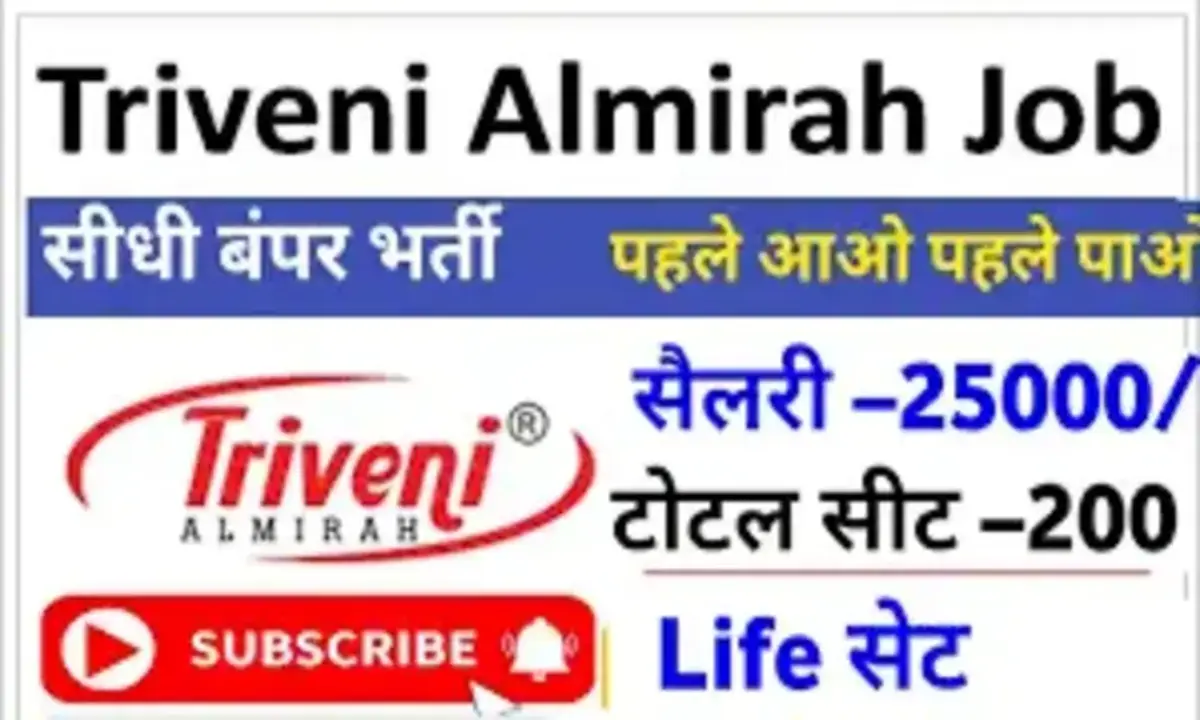 Triveni Almirah Campus Placement 2025 | Freshers | Temporary Workman | NCRJOB